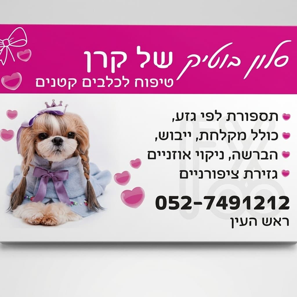 סלון בוטיק של קרן - כרטיס ביקור